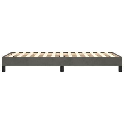 vidaXL Box Spring Bed Frame Dark Grey 90x200 cm Velvet, dark grey vidaXL Box Spring Bed Frame Dark Grey 90x200 cm Velvet