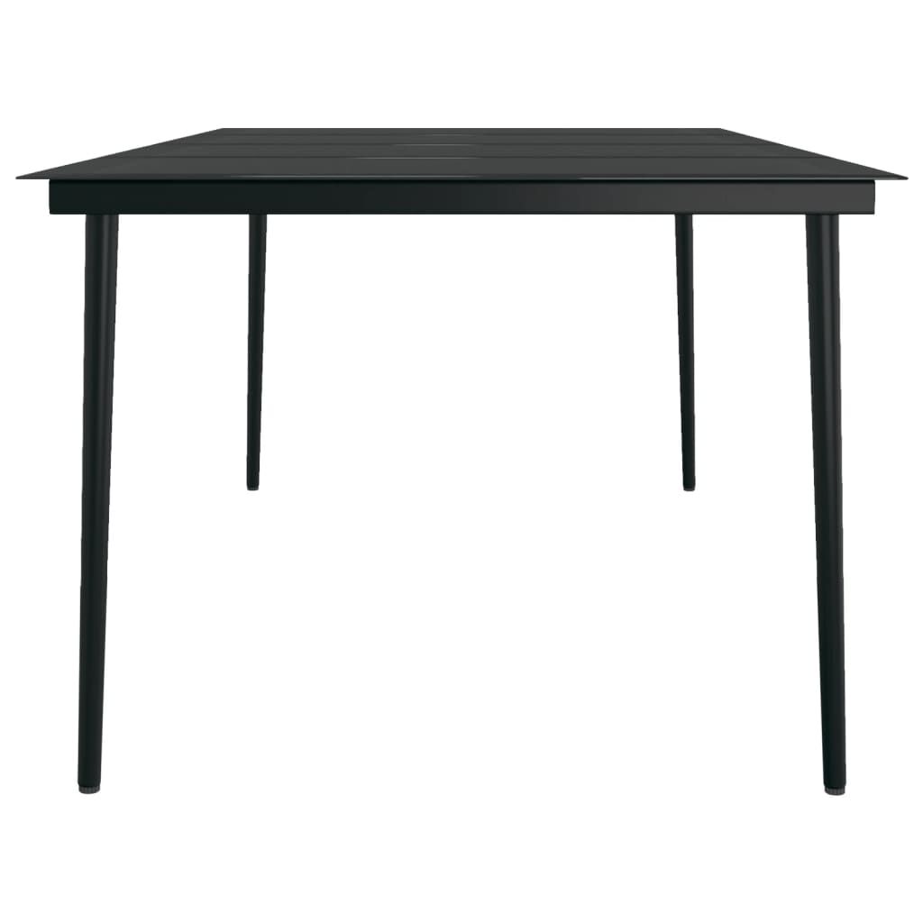 vidaXL 9 Piece Garden Dining Set Brown and Black