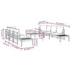 vidaXL 5 Piece Garden Lounge Set with Dark Grey Cushions Acacia Wood