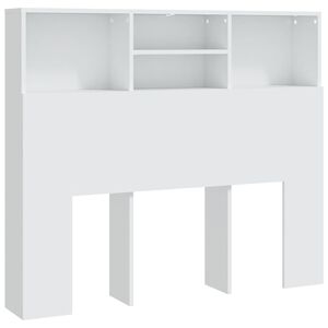 vidaXL Headboard Cabinet White 120x19x103,5 cm