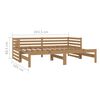 vidaXL Pull-out Day Bed without Mattress Honey Brown 2x(90x200)cm