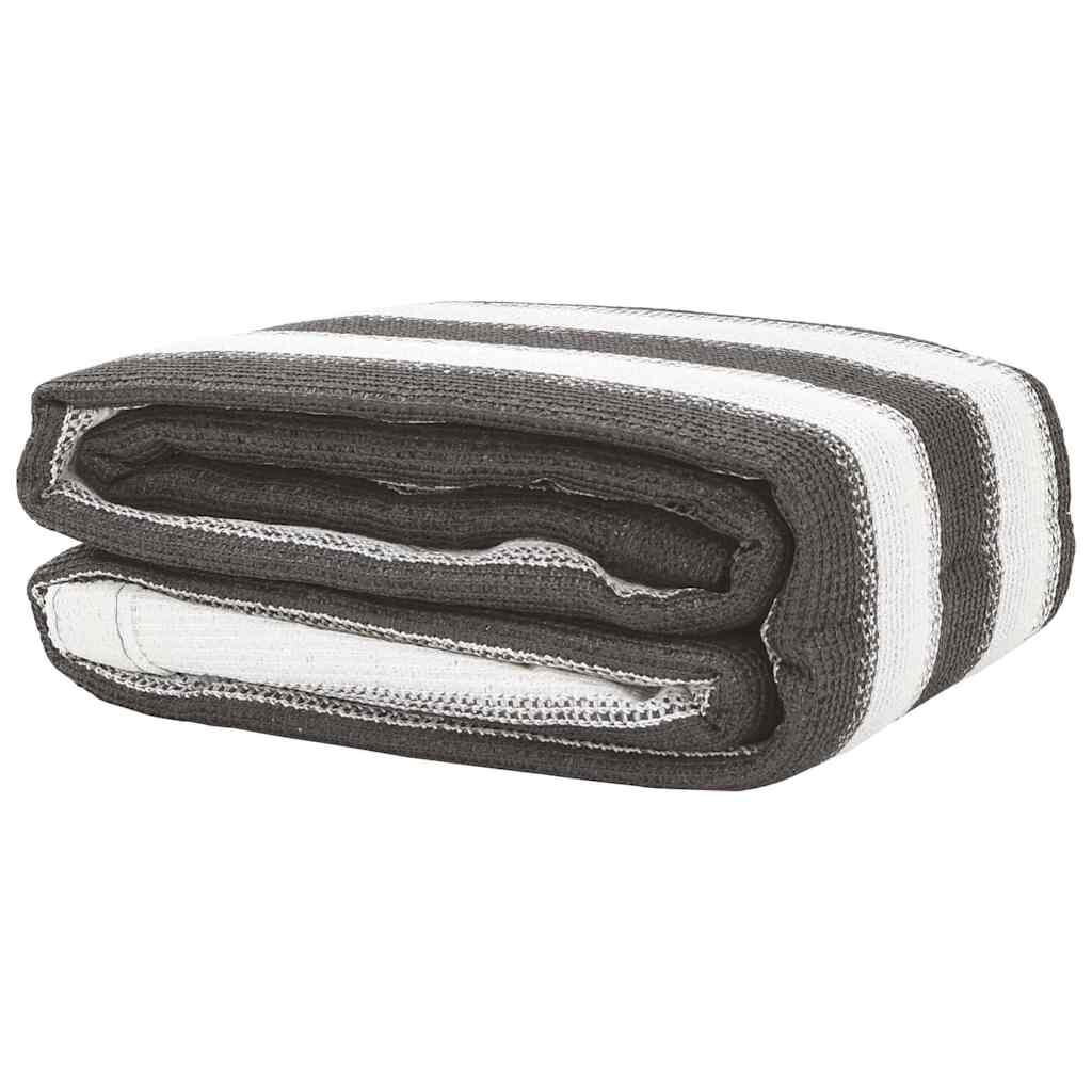 vidaXL Tent Carpet Anthracite and White 400x400 cm HDPE