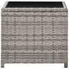 vidaXL 3 Piece Garden Lounge Set with Cushions Poly Rattan Grey