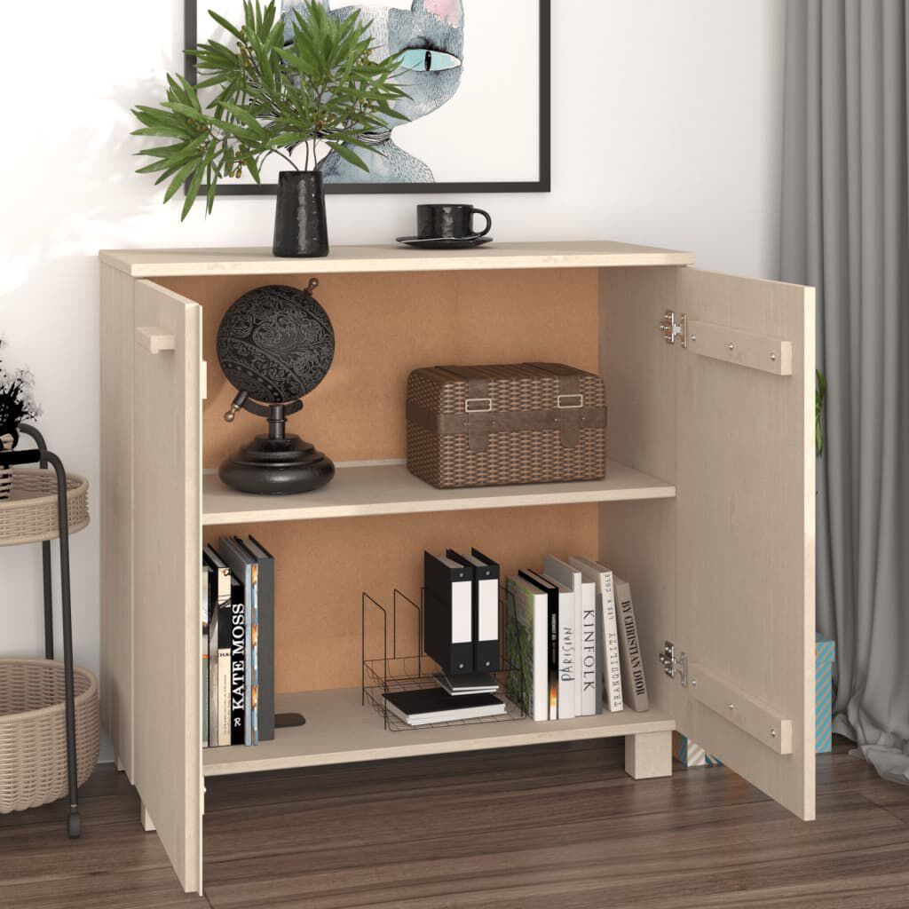vidaXL Sideboard HAMAR Honey Brown 85x35x80 cm Solid Wood Pine