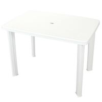 vidaXL Garden Table White 101x68x72 cm Plastic, white vidaXL Garden Table White 101x68x72 cm Plastic
