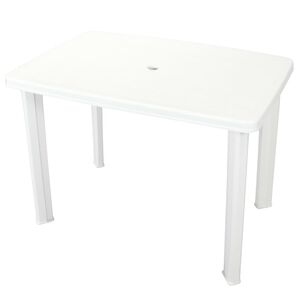 vidaXL Garden Table White 101x68x72 cm Plastic