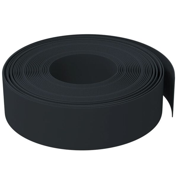 vidaXL Garden Edgings 5 pcs Black 10 m 15 cm Polyethylene