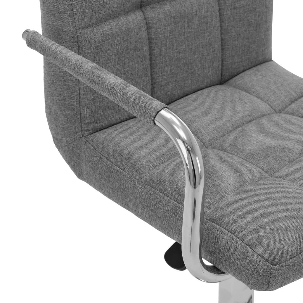 vidaXL Bar Stools 2 pcs Light Grey Fabric