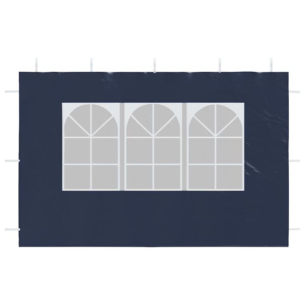 vidaXL Partytent Sidewall 2 pcs with Window PE Blue