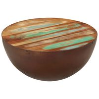 vidaXL Bowl-shaped Coffee Table Ø50x24.5 cm Solid Wood Reclaimed, brown vidaXL Bowl-shaped Coffee Table Ø50x24.5 cm Solid Wood Reclaimed