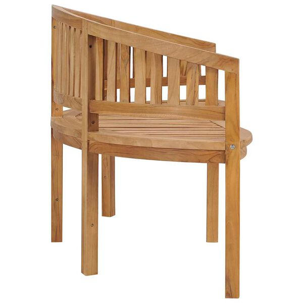 vidaXL Banana Bench 180 cm Solid Teak Wood