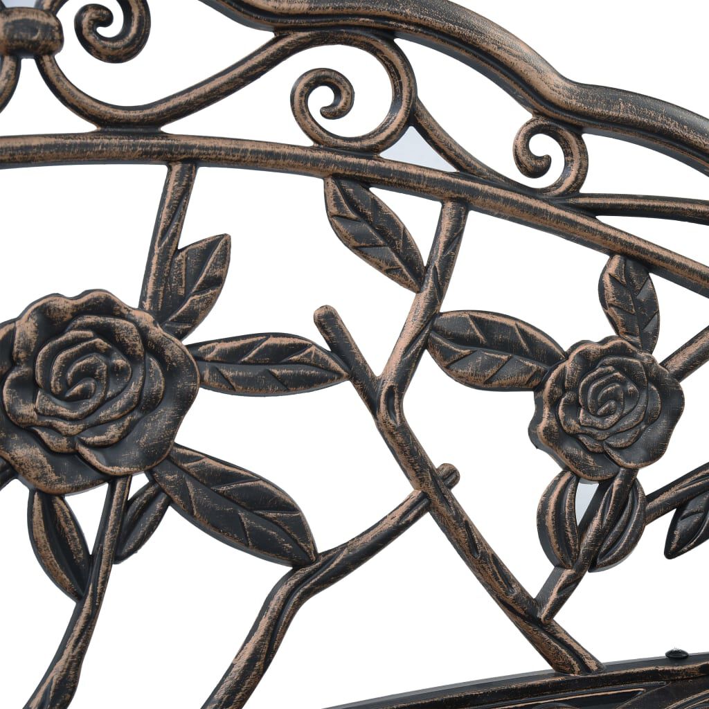 vidaXL Bistro Bench 100cm Bronze Cast Aluminium