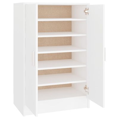 vidaXL Shoe Cabinet White 60x35x92 cm Engineered Wood, white vidaXL Shoe Cabinet White 60x35x92 cm Engineered Wood