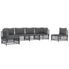 vidaXL 6 Piece Garden Lounge Set with Cushions Anthracite Steel