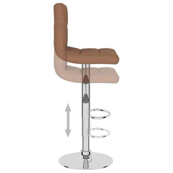 vidaXL Bar Stools 2 pcs Brown Fabric
