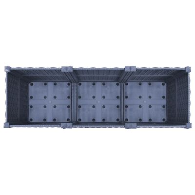 vidaXL Raised Bed 120x40x38 cm Polypropylene, blue grey vidaXL Raised Bed 120x40x38 cm Polypropylene