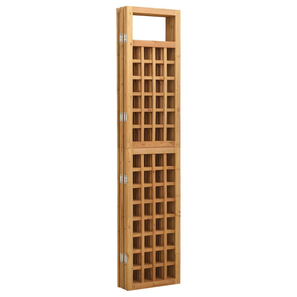 vidaXL 5-Panel Room Divider/Trellis Solid Fir Wood 201.5x180 cm