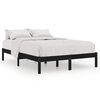vidaXL Bed Frame without Mattress Black Solid Wood 120x200 cm