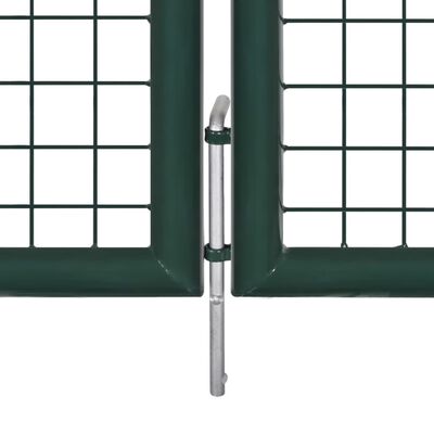 vidaXL Fence Gate Steel 306x100 cm Green,  vidaXL Fence Gate Steel 306x100 cm Green