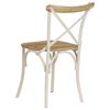 vidaXL Cross Chairs 4 pcs White Solid Mango Wood