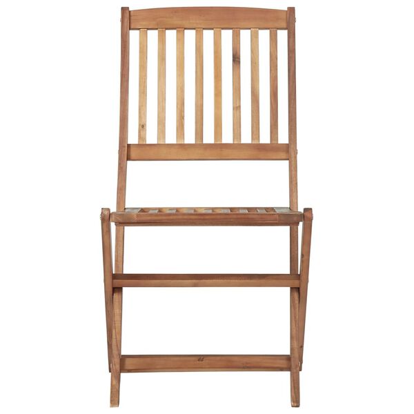 vidaXL Folding Outdoor Chairs 8 pcs Solid Acacia Wood