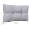 vidaXL 3 Piece Garden Lounge Set with Grey Cushions Solid Pinewood