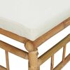 vidaXL 2 Piece Garden Lounge Set with Cream White Cushions Bamboo