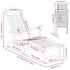 vidaXL Outdoor Deck Chair with Footrest Solid Acacia Wood