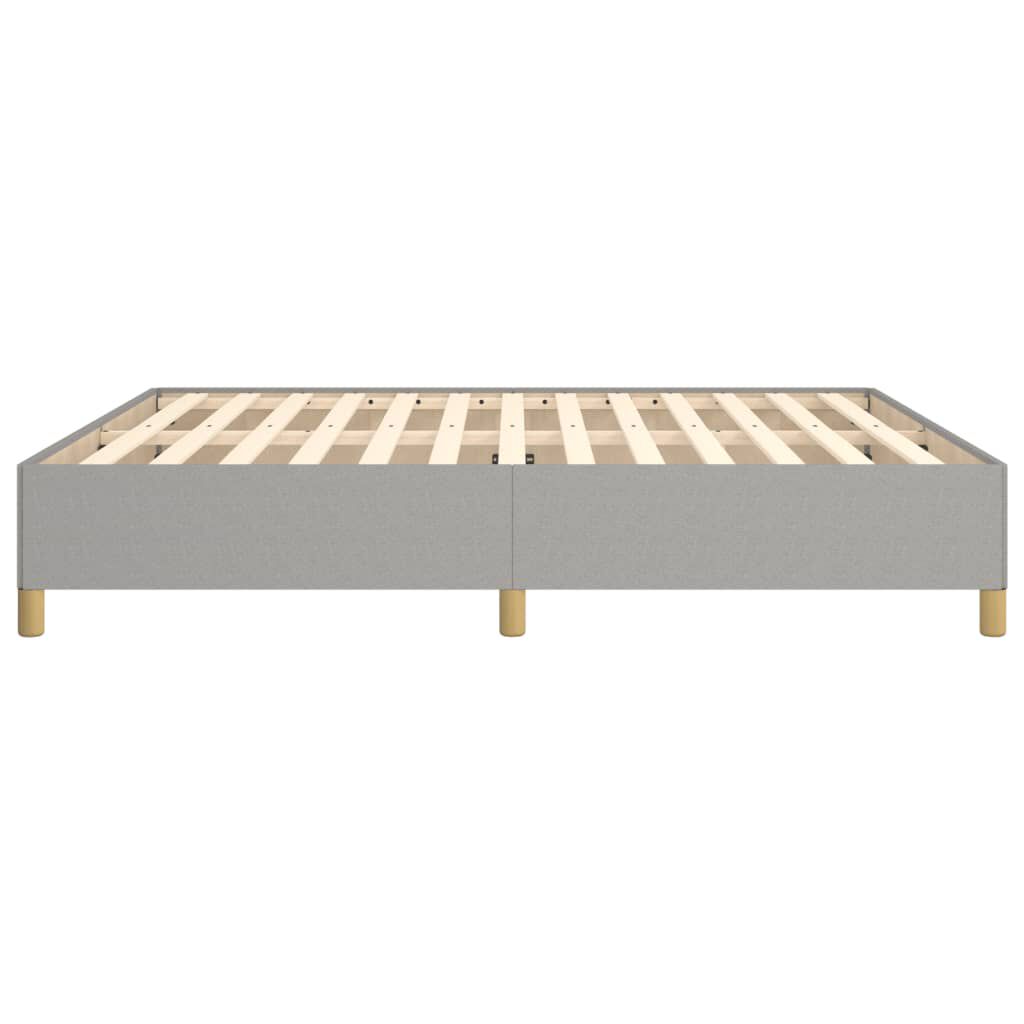 vidaXL Bed Frame without Mattress Light Grey 180x200 cm Super King Fabric