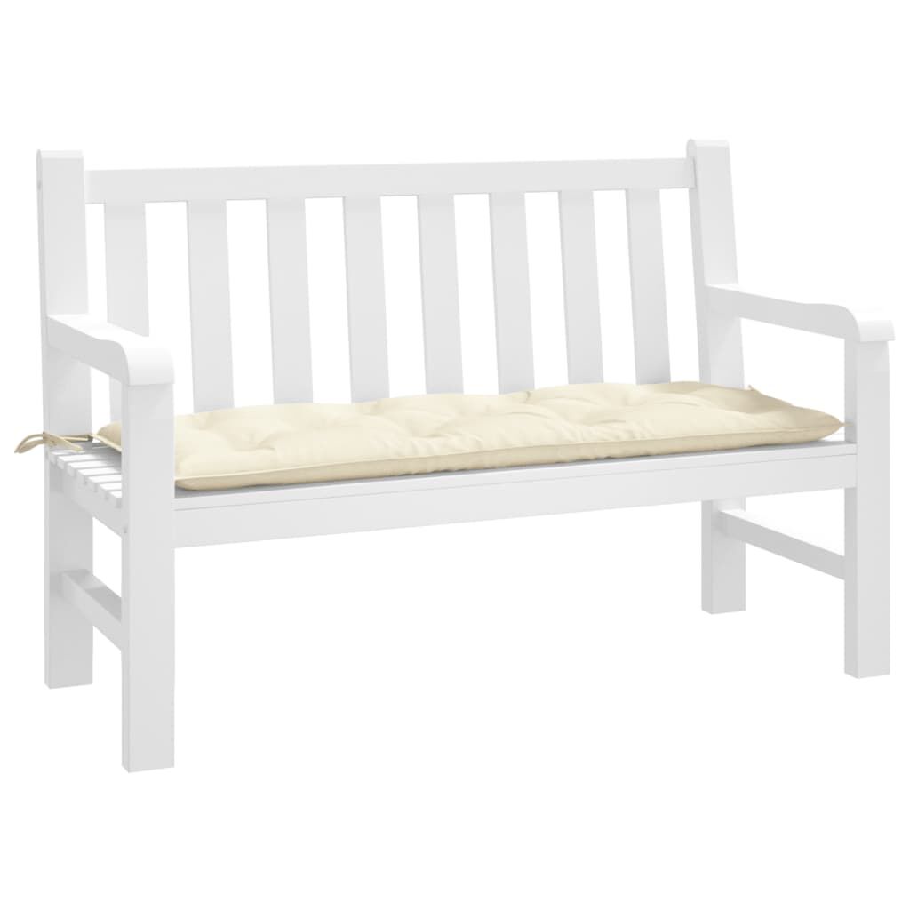 vidaXL Garden Bench Cushion Cream 120x50x7 cm Oxford Fabric