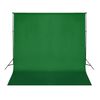 vidaXL Backdrop Cotton without Stand Green 300x300 cm Chroma Key