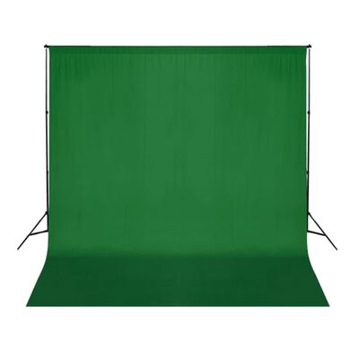 vidaXL Backdrop Cotton without Stand Green 300x300 cm Chroma Key, green vidaXL Backdrop Cotton without Stand Green 300x300 cm Chroma Key