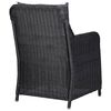 vidaXL Garden Chairs 2 pcs with Cushions Poly Rattan Black