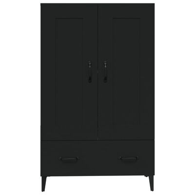 vidaXL Highboard Black 70x31x115 cm Engineered Wood, black vidaXL Highboard Black 70x31x115 cm Engineered Wood