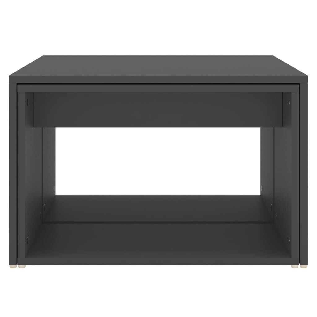 vidaXL 3 Piece Nesting Coffee Table Set Grey 60x60x38 cm Engineered Wood