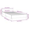 vidaXL Bed Frame without Mattress Dark Grey 92x187 cm Single Fabric