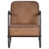 vidaXL Relax Armchair Light Brown Real Leather