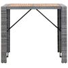 vidaXL 5 Piece Outdoor Bar Set Poly Rattan and Acacia Wood Grey
