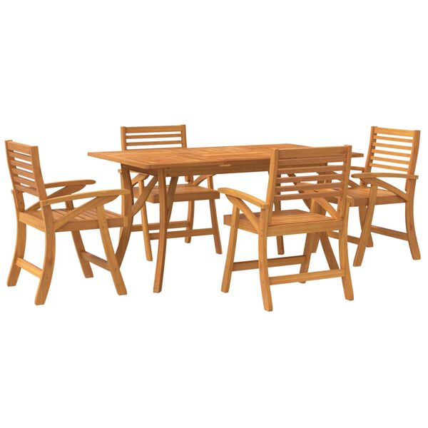 vidaXL 5 Piece Garden Dining Set Solid Wood Acacia