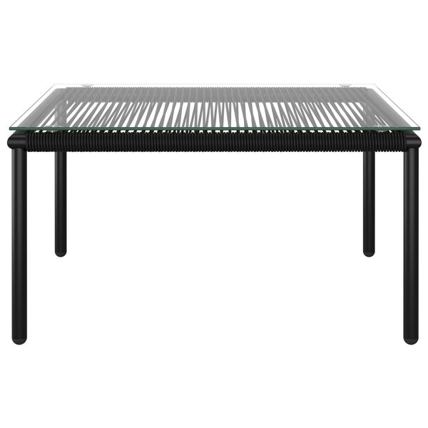 vidaXL 6 Piece Garden Lounge Set with Cushions Black PVC