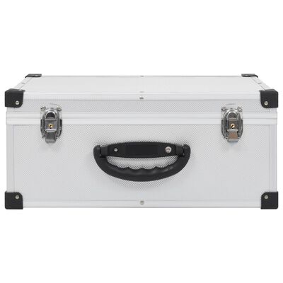 vidaXL CD Case for 60 CDs Aluminium ABS Silver, silver vidaXL CD Case for 60 CDs Aluminium ABS Silver