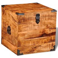 vidaXL Storage Chest Cubic Rough Mango Wood,  vidaXL Storage Chest Cubic Rough Mango Wood