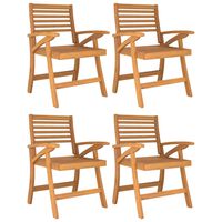 vidaXL Garden Chairs 4 pcs 58x58x87 cm Solid Wood Acacia,  vidaXL Garden Chairs 4 pcs 58x58x87 cm Solid Wood Acacia