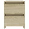 vidaXL Bedside Cabinets 2 pcs Sonoma Oak 30x30x40 cm Engineered Wood
