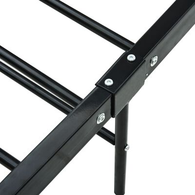 vidaXL Bed Frame without Mattress Black Metal 90x200 cm, black vidaXL Bed Frame without Mattress Black Metal 90x200 cm