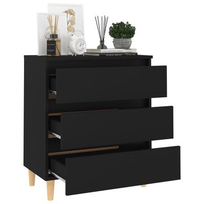 vidaXL Sideboard Black 60x35x69 cm Engineered Wood, black vidaXL Sideboard Black 60x35x69 cm Engineered Wood