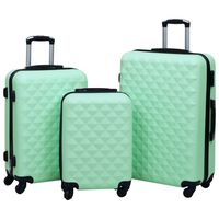 vidaXL Hardcase Trolley Set 3 pcs Mint ABS, mint vidaXL Hardcase Trolley Set 3 pcs Mint ABS