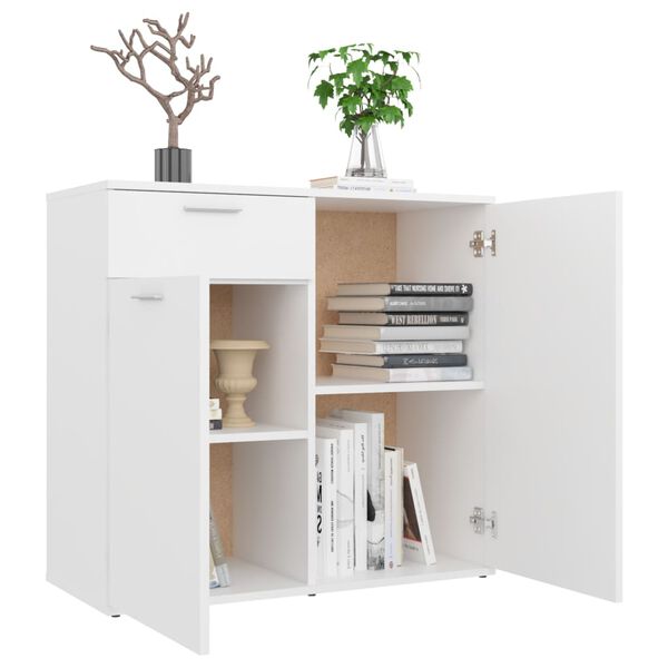 vidaXL Sideboard White 80x36x75 cm Engineered Wood