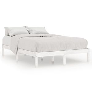 vidaXL Bed Frame without Mattress White Solid Wood 160x200 cm