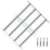 vidaXL Window grilles 500-650 mm Galvanized Steel Silver
